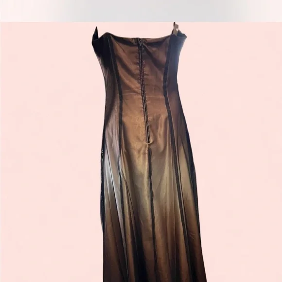 Dollcake Strapless Black and Brown Dress - Picture 3 of 4